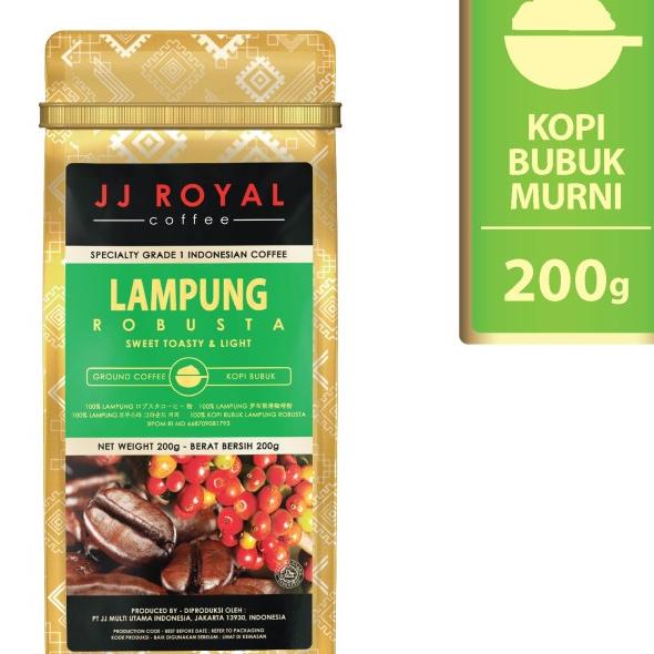 

COFFEE/KOPI JJ ROYAL LAMPUNG ROBUSTA GROUND BAG 200G