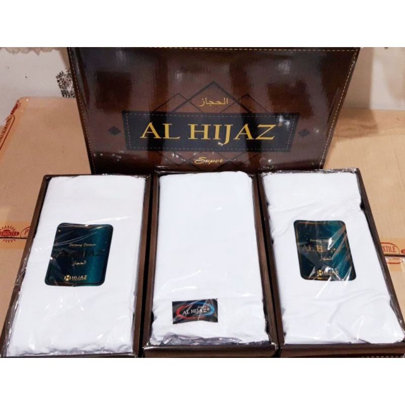 Sarung Putih Polos Merek Al-Hijaz Hijaz - Original