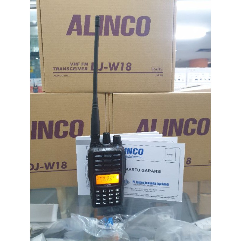 ALINCO DJ-W18 HT WATERPROOF ORI GARANSI RESMI ALINCO W18