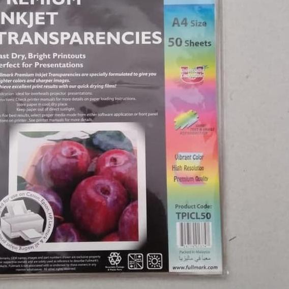 

♪ Transparencies - Fullmark Premium Inkjet Transparencies A4 ☚