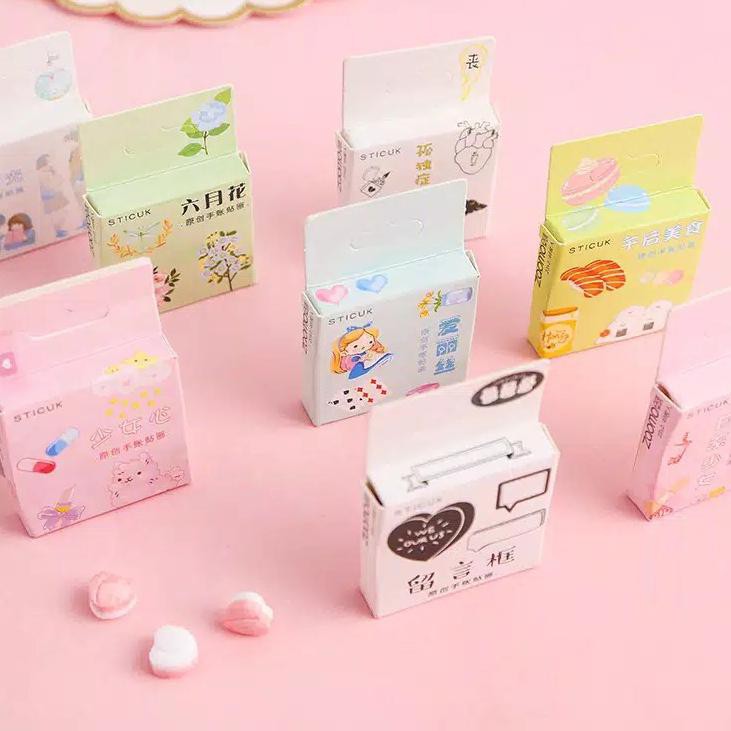 

『BT』 46pcs Aesthetic Stiker Pack Box Murah Dekorasi Hias Diary/Journal/Scrapbook/DIY