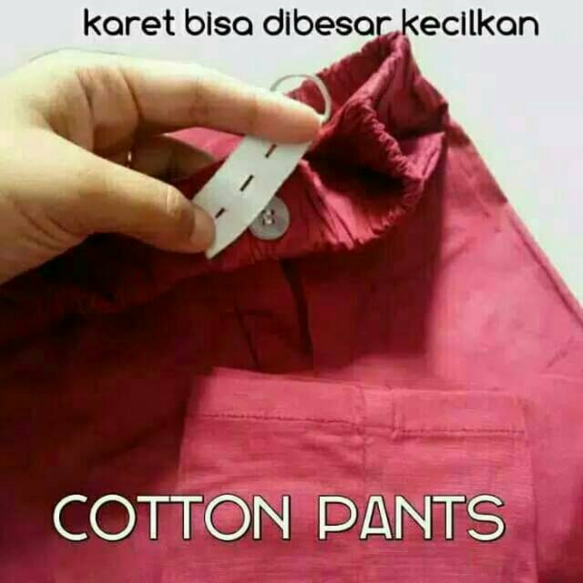 CELANA KATUN ANTI BEGAH JUMBO L5  SIZE XXXL, CELANA KERJA WANITA / COTTON PANTS