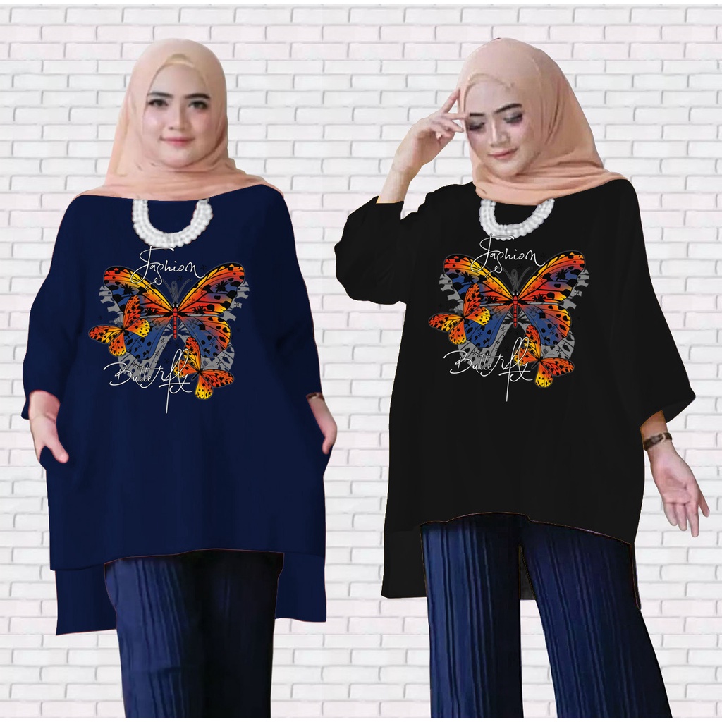 TUNIK WANITA / TUNIK WANITA DEWASA / TUNIK WANITA TERBARU 2021 KEKINIAN / WANITA ATASAN/OWL-XXLJUMBO