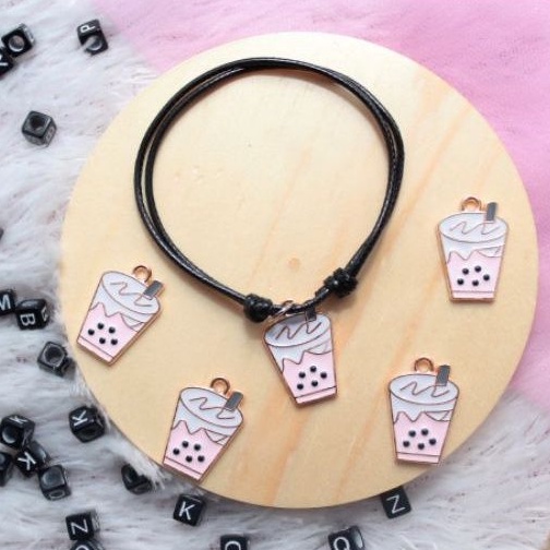 COD GELANG / KALUNG KOREA LIONTIN ES BOBA BAHAN LOGAM BESIGelang couple / gelang nama /gelang inisial/ gelang Costum / gelang persahabatan / gelang huruf / gelang murah