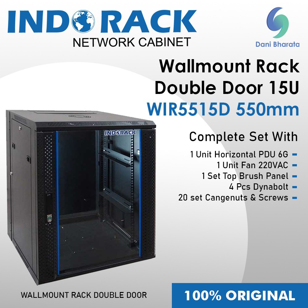 Wallmount Rack Double Door 15U WIR5515D 550mm