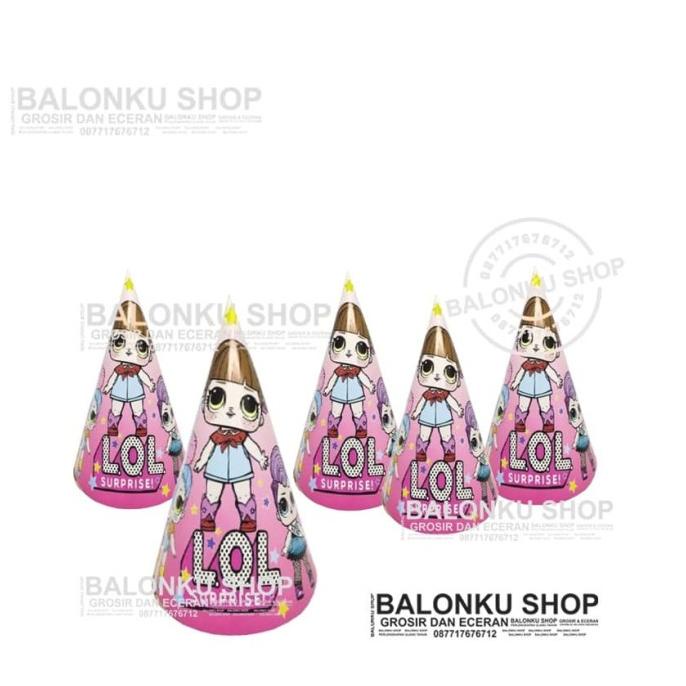 Sale Topi Ulang Tahun Lol / Topi Ultah Kerucut Lol / Topi Kerucut Lol - Paling Diminati