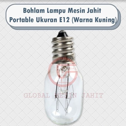 Bohlam Lampu Pijar Mesin Jahit Portable Ukuran E12 E14 Model Derat Ulir