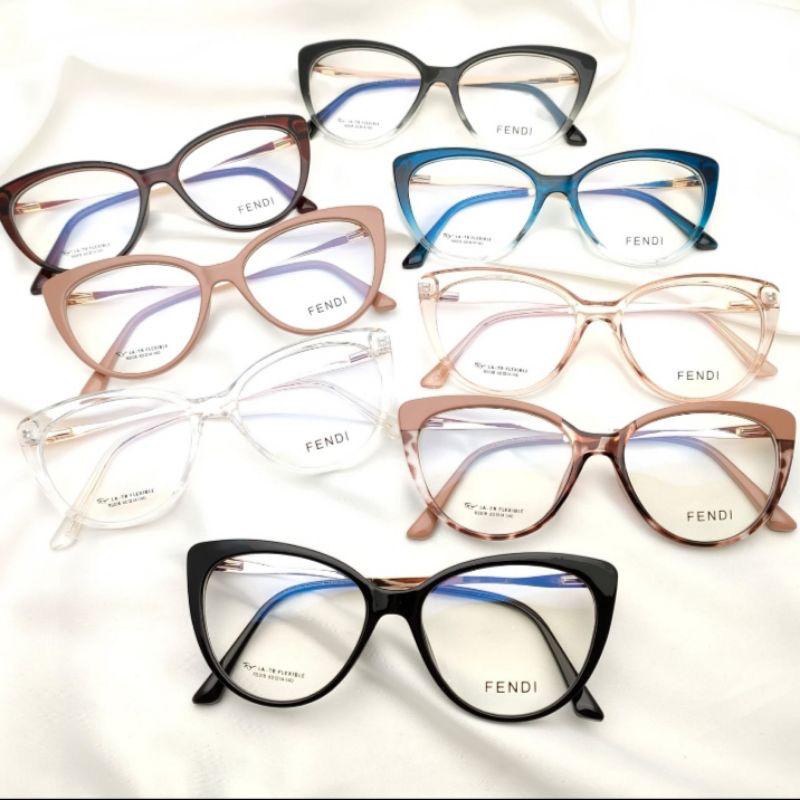 Women's Glasses Frame 5018 Newest Fashion Photochromic and Anti-Radiation Glasses Women Men Eyes Normal and Minus Model Cat Eye Frame Stainless Free Box