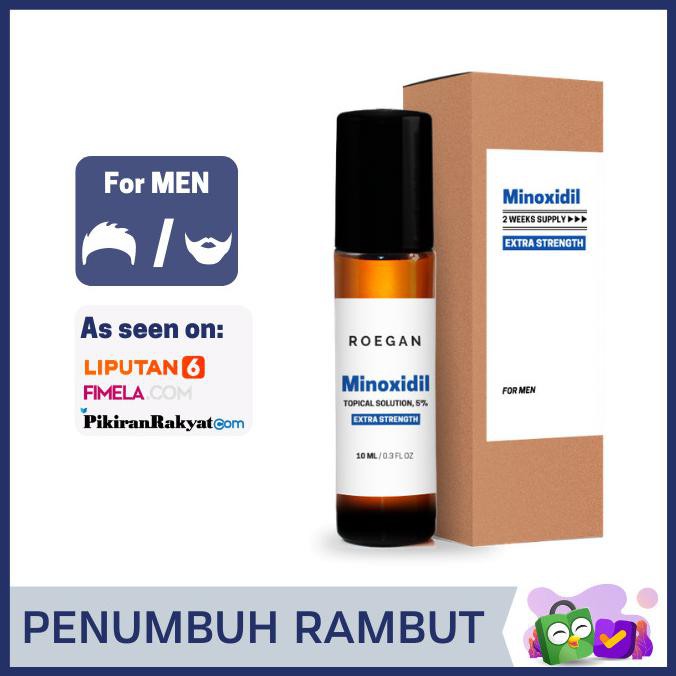 [[BISA COD]] ROEGAN Minoxidil 5% - Penumbuh Rambut Brewok (untuk Botak & Rontok) - 10ml, Basic