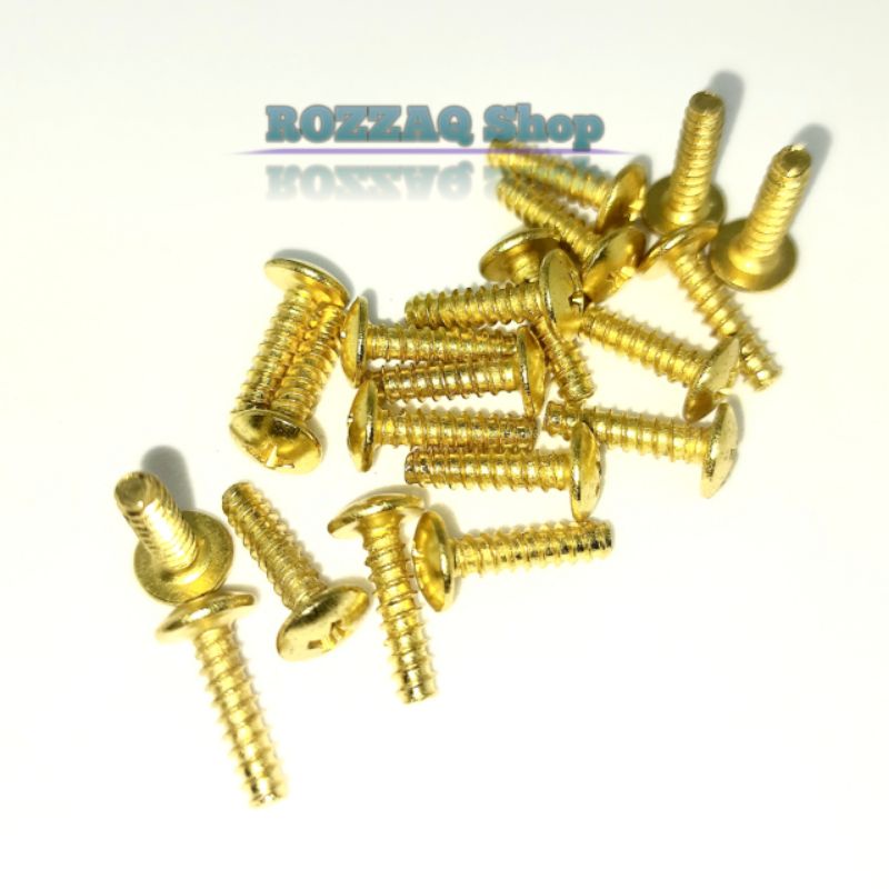 20 PCS BAUT EMAS BAUT BODY HONDA 4X16 BAUT SKERUP SEKERUP BODY MOTOR HONDA MATIC VARIO BEAT SCOOPY UKURAN M4X16