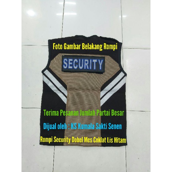 Rompi Tebal Jaring Security Dobel Mesh | Rompi Satpam|Kaos Satpam Coklat|Topi Jaring Satpam|Sabuk Satpam|Kopel Satpam|Pangkat Satpam