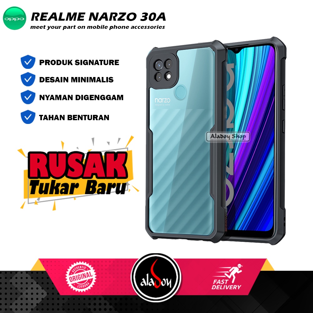 Case Realme Narzo 30A Armor Fusion Shockproof Transparent Premium Casing