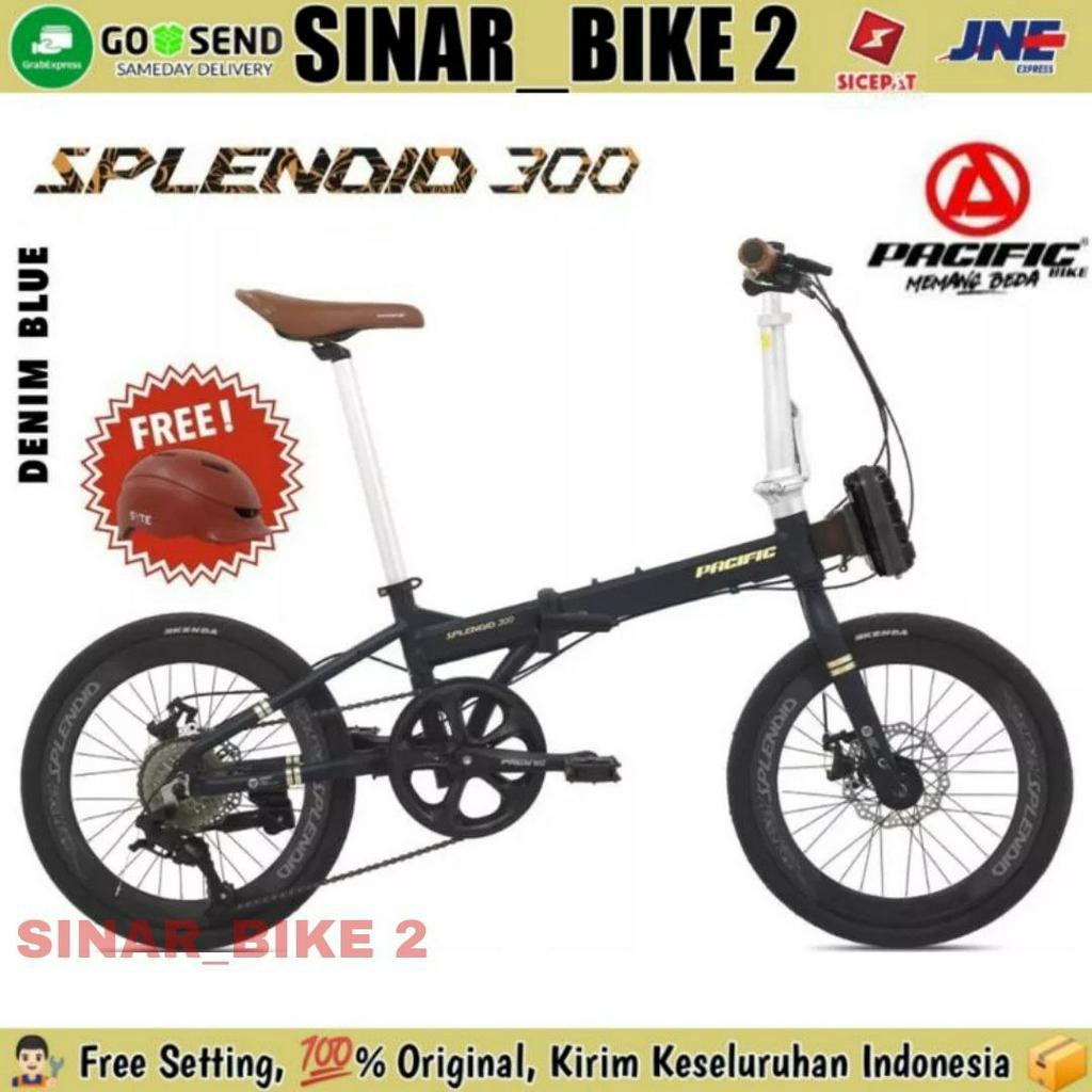 Sepeda Lipat 20 Inch EXOTIC EXPLORE 150 Alloy 9 Speed Rem Cakram &amp; 20 Inch PACIFIC SPLENDID 300 Alloy 8 Speed Rem