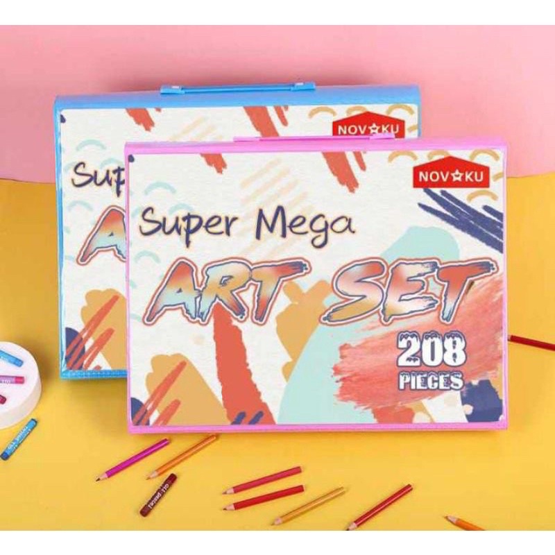 Super Art Craft Set 208pcs Crayon Lukis Set Anak