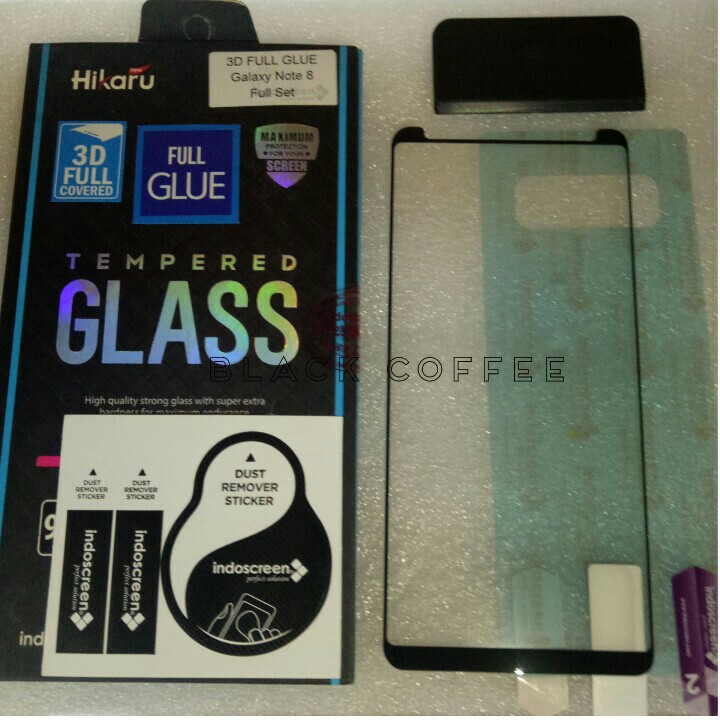 Tempered glass samsung Note 8 3D Hikaru full cover [FULL GLUE]