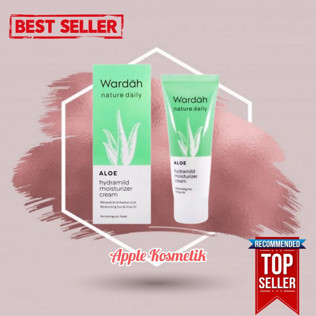 WARDAH Nature Daily ALOE Hydramild Moisturizer Cream 40ml - Apple_Kosmetik