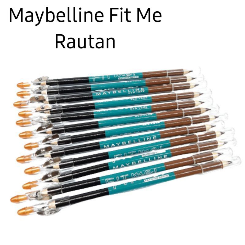 PROMO PER12PCS!!!EYEBROW/PENSIL ALIS MAYBELLINE 2 IN 1 HITAM&amp;COKLAT+SISIR ALIS