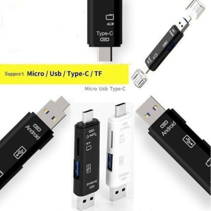 HS Premium adapter SD card reader 5 in 1 micro TF otg usb