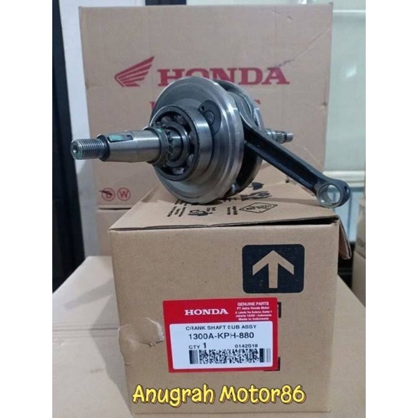 1300A-KPH-880 Crankshaft Sub Assy Kruk As Bandul Stang Supra x 125 2007-2014 Asli Honda