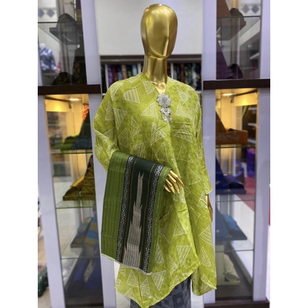 BAJU BODO MODERN SUTRA PRINTING SATU SET SARUNG