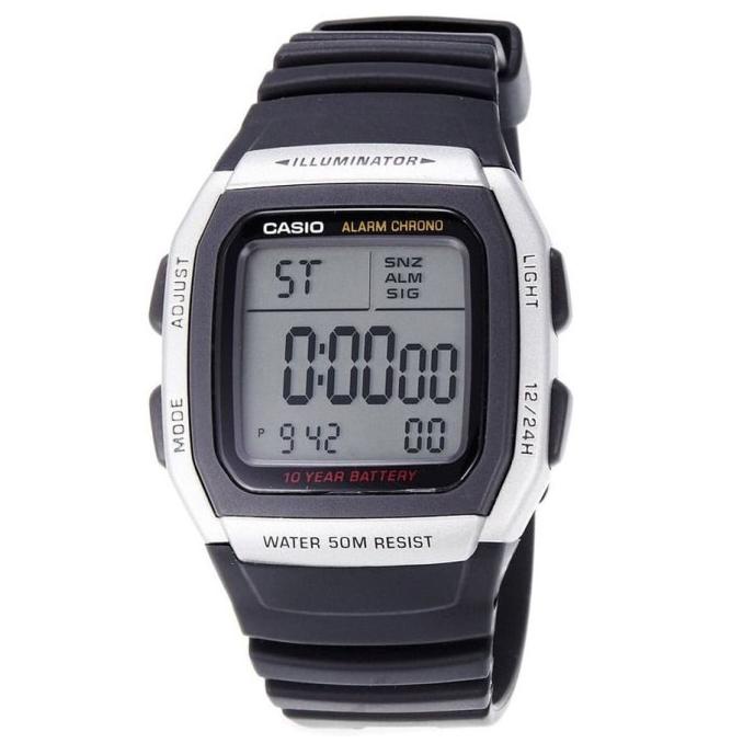 CASIO W-96H-1AVDF - Jam Tangan Pria - Hitam Silver - W96H Termurah