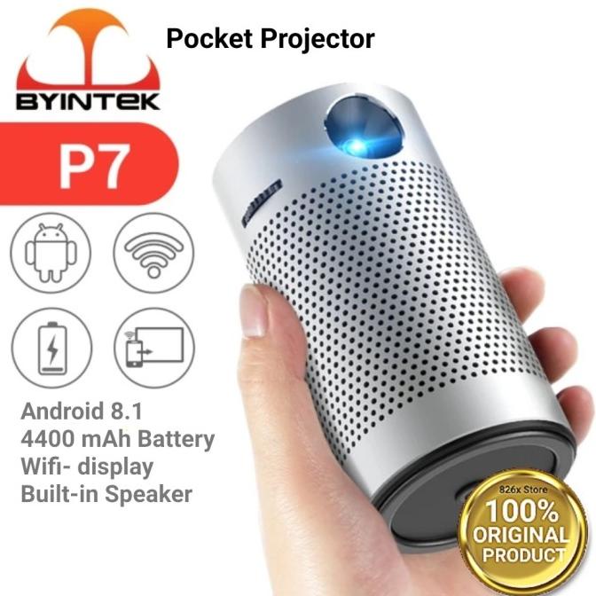 BYINTEK UFO P7 Smart Pocket Projector 4K Android Wifi Proyektor Termurah