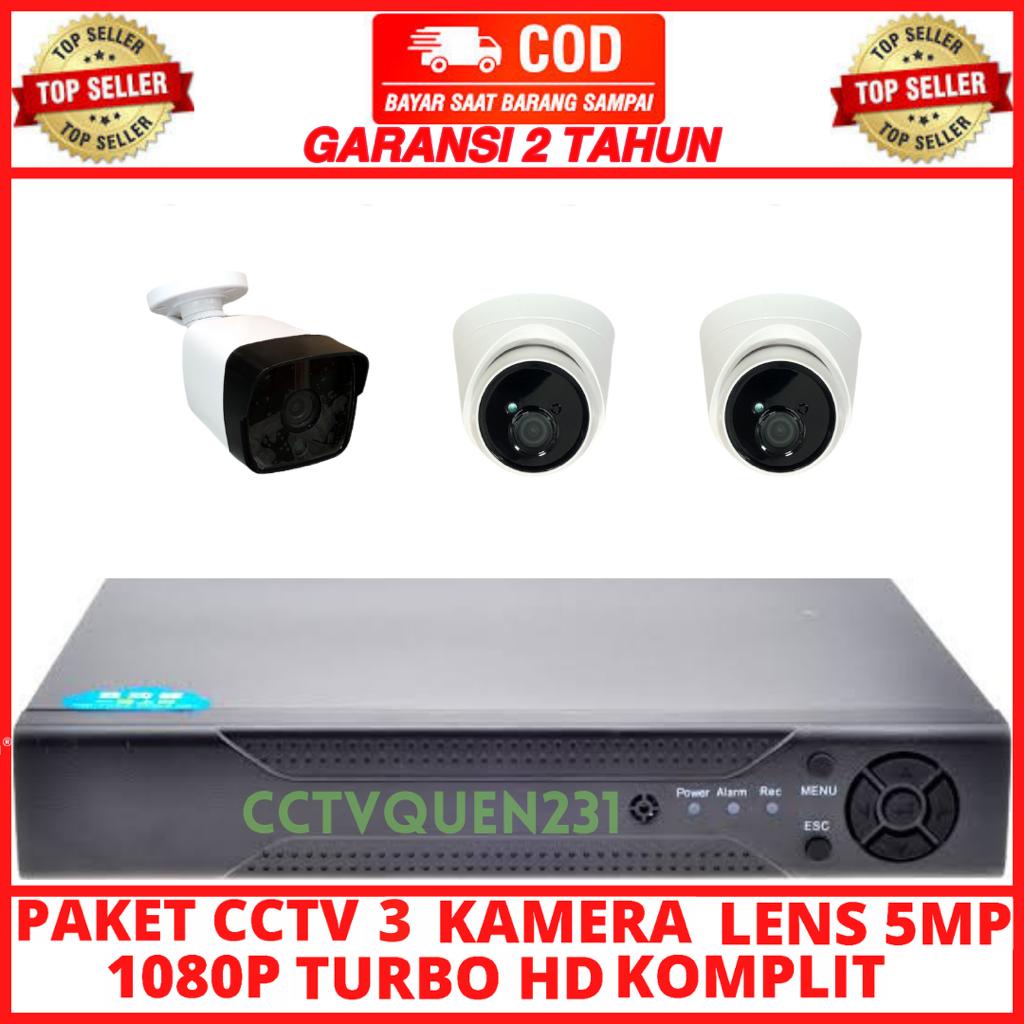 PAKET CCTV 3 KAMERA IC SONY TURBO HD 5MP KOMPLIT