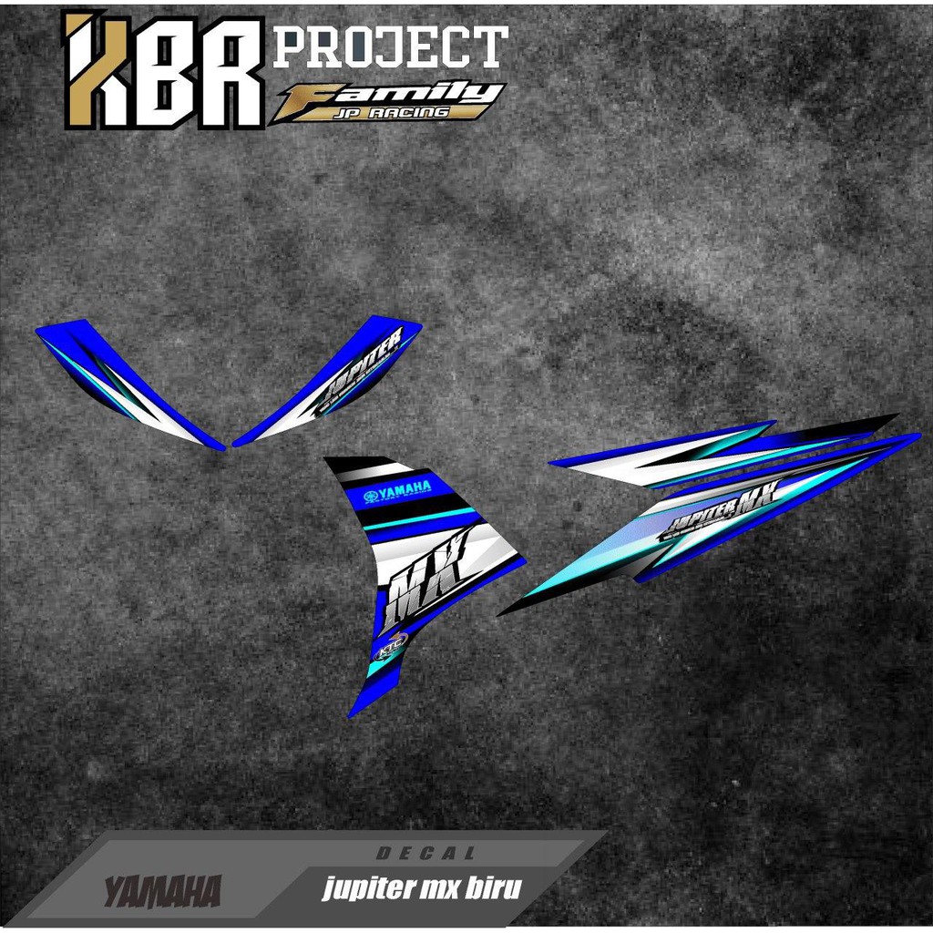 (COD) striping jupiter mx 135 semifull sticker list body jupiter mx new variasi JUPITER MX BIRU