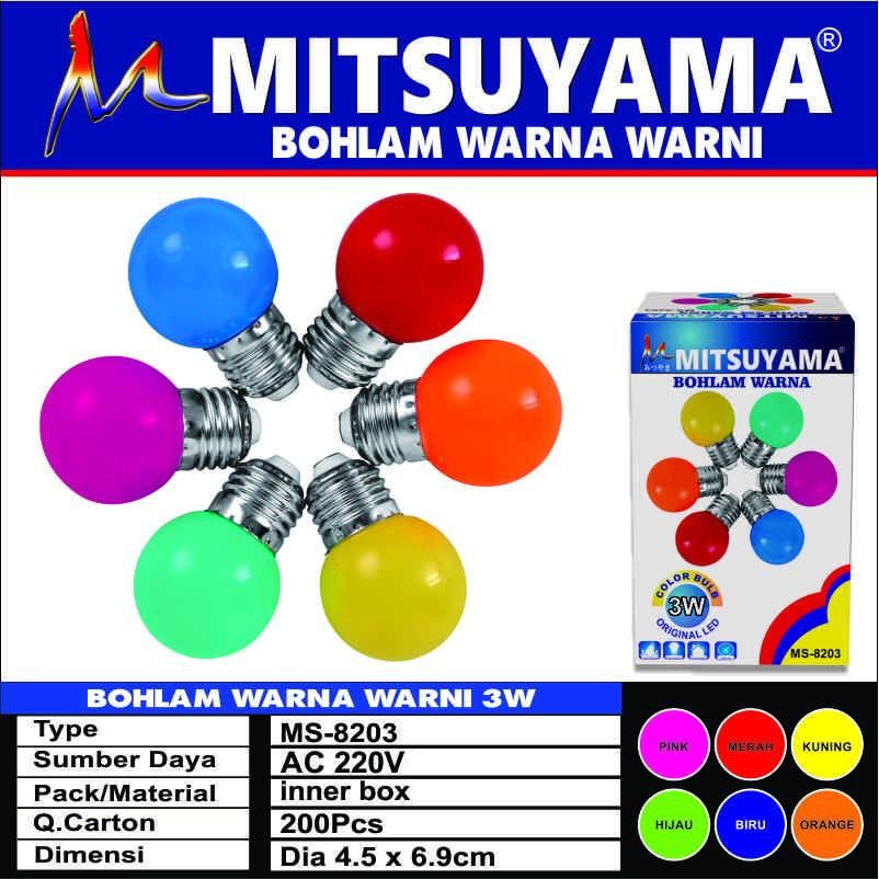 Bohlam LED Hias 3 Watt Warna warni Lampu Dekorasi Pingpong