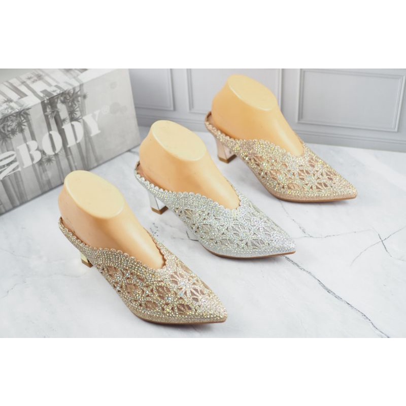 SANDAL PESTA HEELS WANITA NOBODY 5198-6