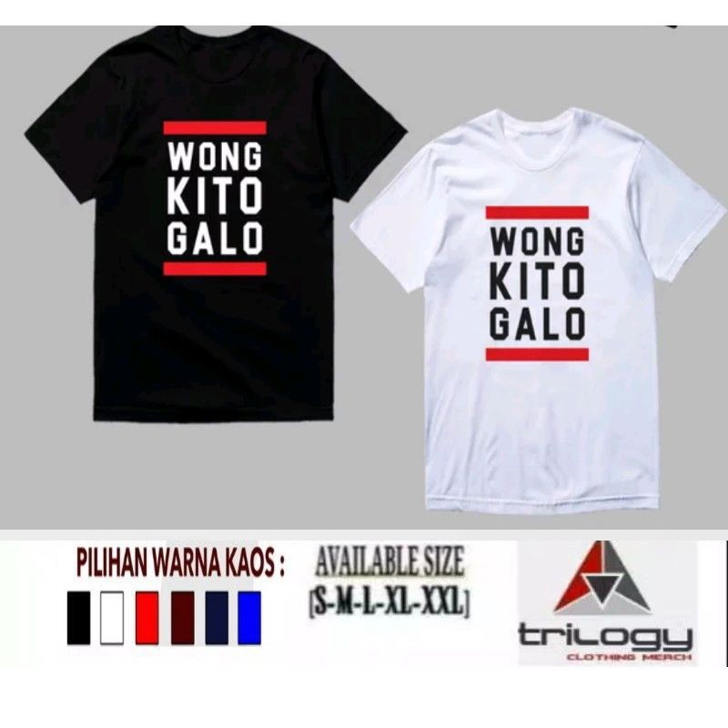 KAOS BAHASA PALEMBANG WONG KITO GALO PREMIUM QUALITY SABLON