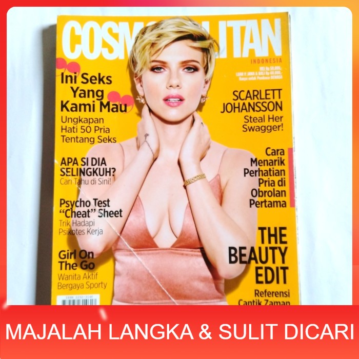 Majalah COSMOPOLITAN Mei 2016 Cover SCARLETT JOHANSSON Langka