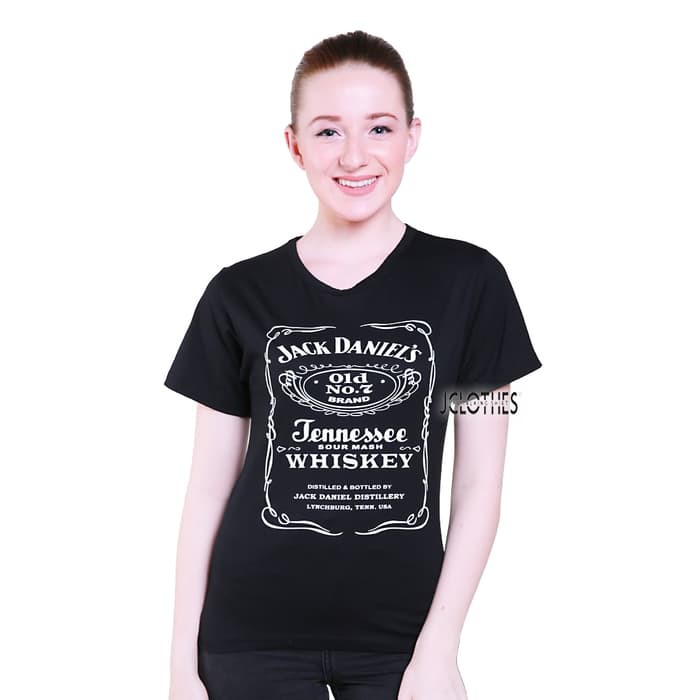 Kaos Wanita / Tumblr Tee Lengan Pendek JackDaniels - Hitam