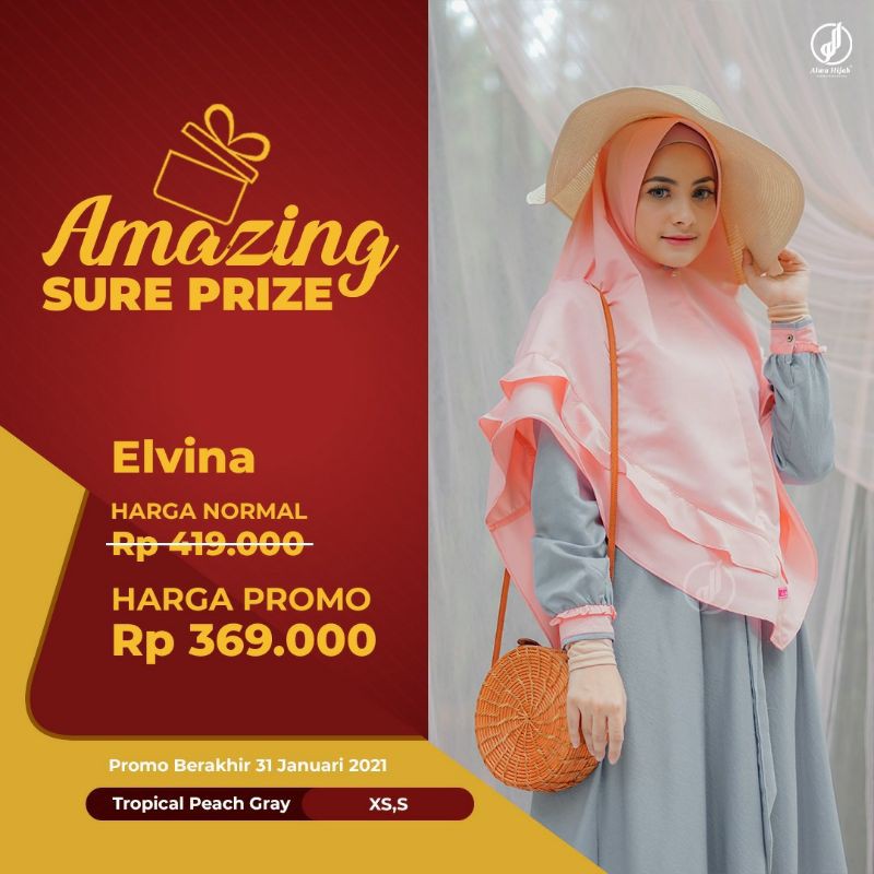 gamis Elvina set syar'i by alwa hijab