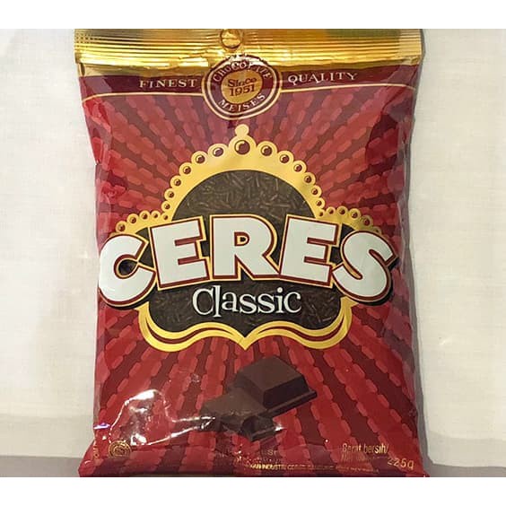 

Ceres classic COKLAT 225 gram mesis meses hagelslag 225gr cokelat klasik gr topping selai roti enak