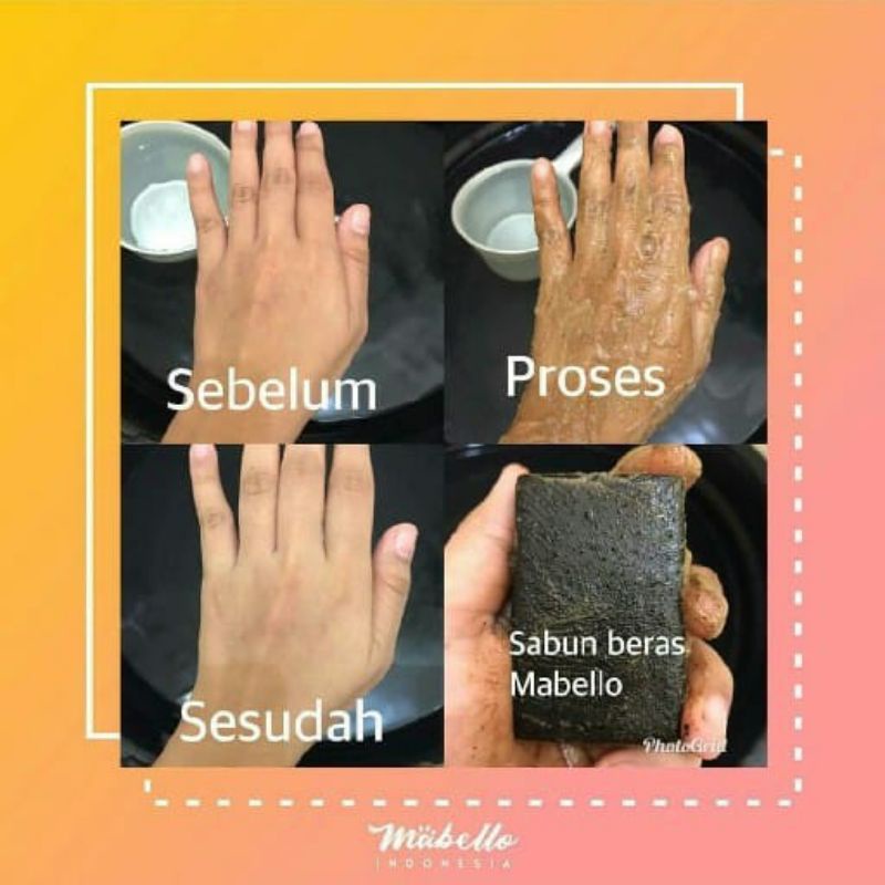 MABELLO Sabun Beras black soap dan temulawak / Best Seller