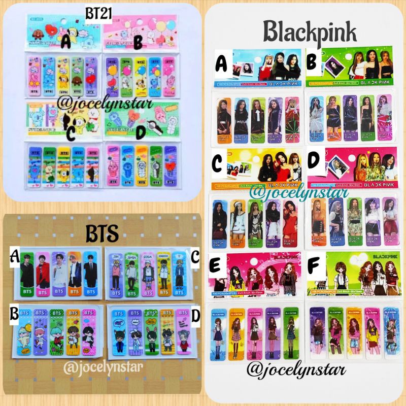 

Pembatas buku plastik/ Hologram Sticky note PLASTIK / penanda buku karakter/ sticky notes