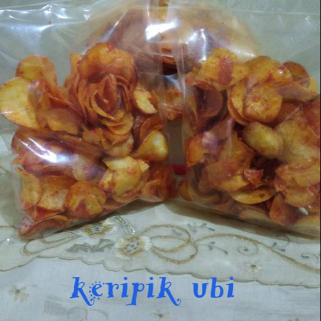 

Cemilan kripik ubi pedas 250gr