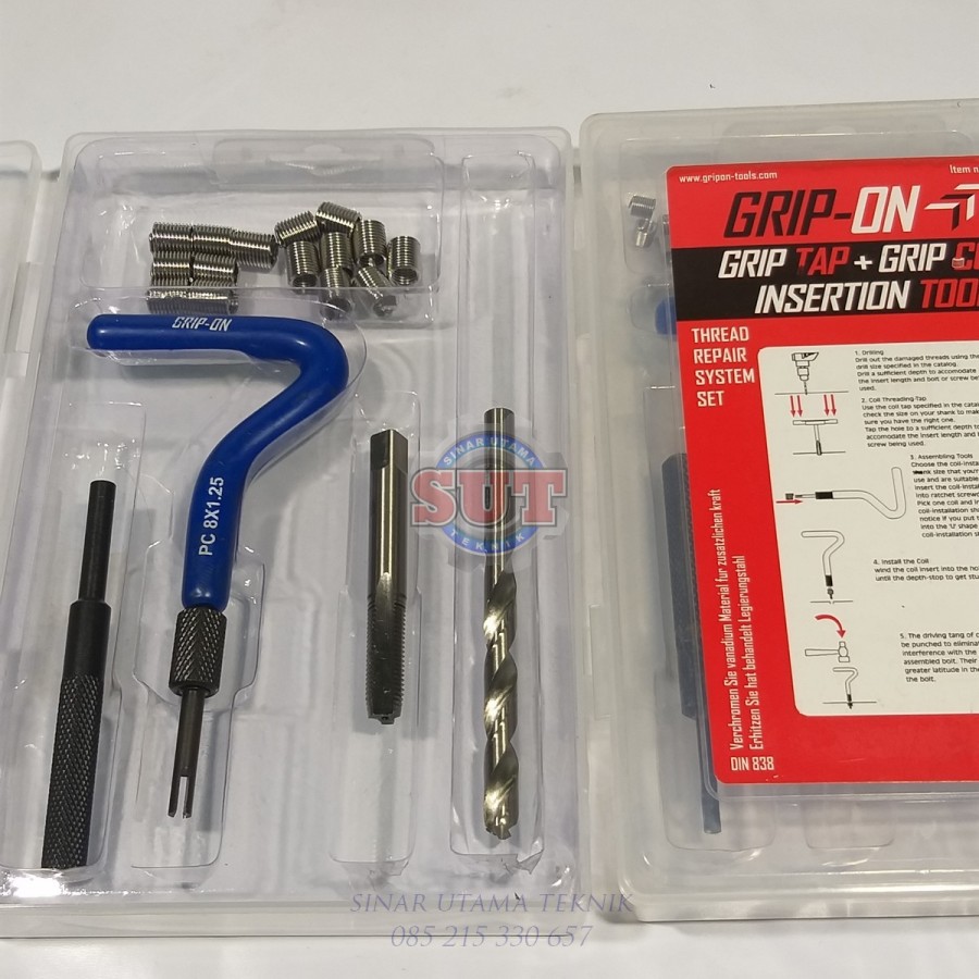 Tap Recoil Set GripOn M5 X 0.8 Recoil Tap Set Perbaikan Drat Slek Dol