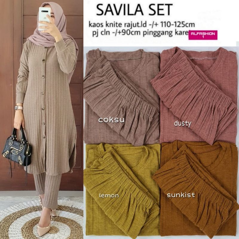 SAVILA SET / SETELAN WANITA ORIGINAL BY AL FASHION