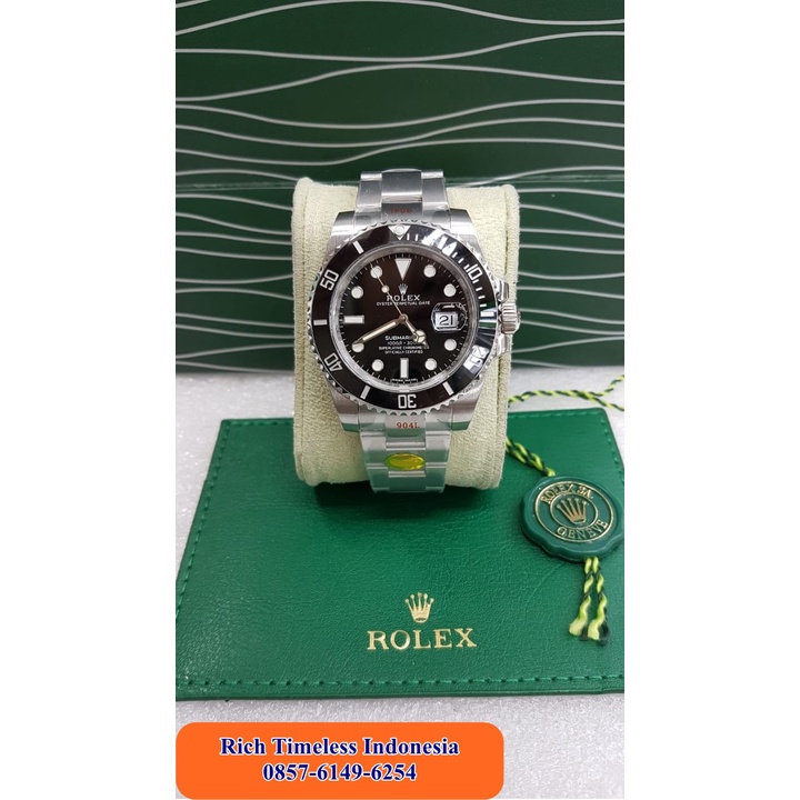 Hot Sale  Jam Tangan Pria Branded Rolex Submariner No Date Silver Black Noob Swiss Clone Jam Tangan 