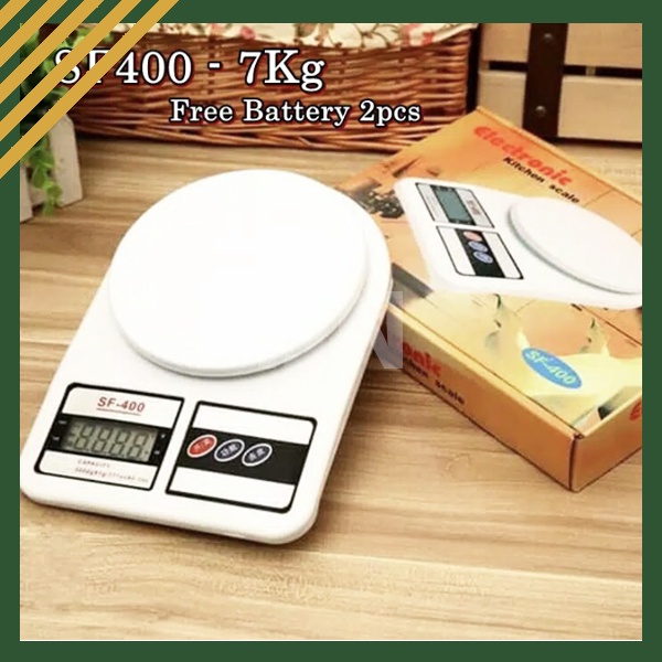 Timbangan Dapur Digital - Timbangan Kue Digital SF-400 7kg Free Battery COD IJN