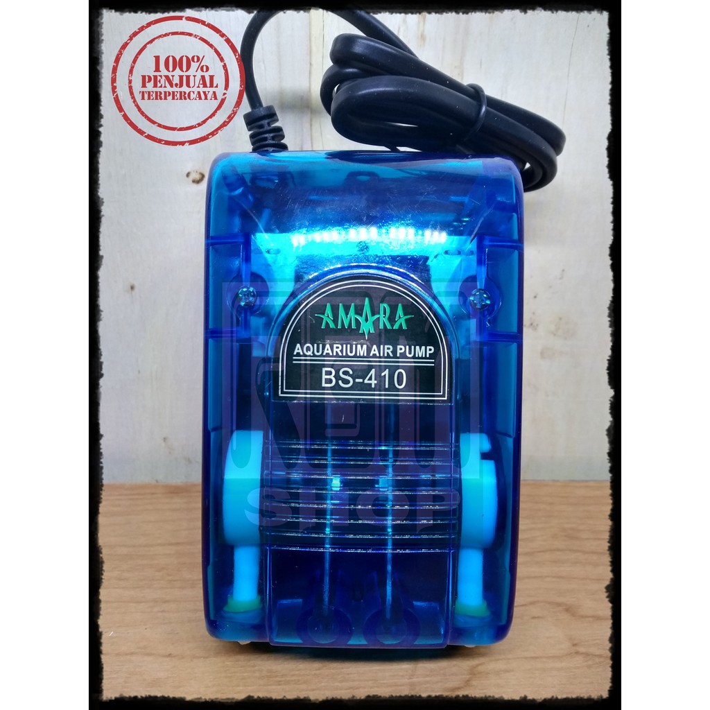 AMARA Bs 410 bs410 mesin aerator gelembung udara 2 lobang aquarium aquascape murah