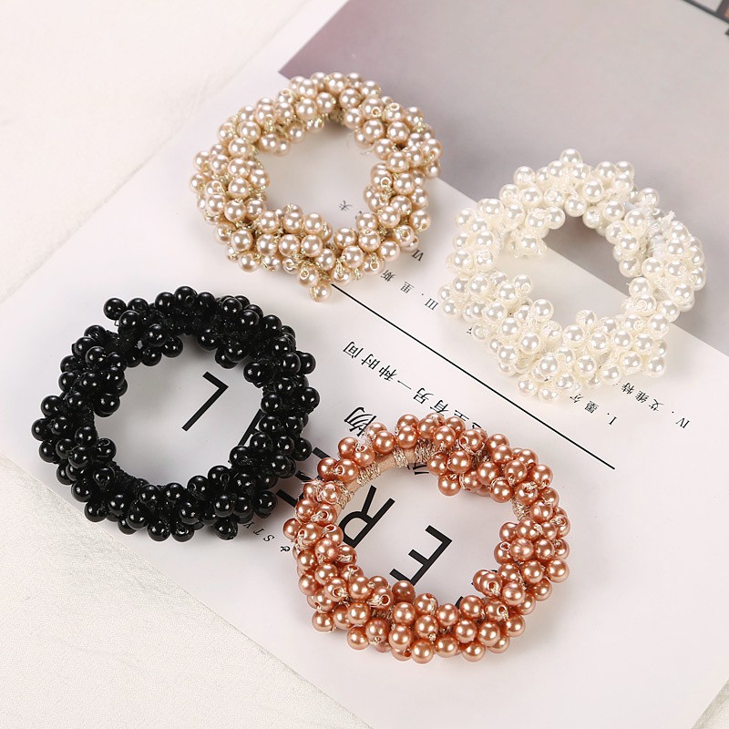 Civeto Ik21 Ikat Rambut Korea Full Mutiara Pearl-5