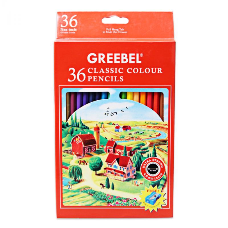 Pensil warna Greebel 36 warna free rautan (1 set)