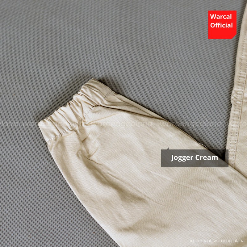 Jogger Pants Cream Celana Panjang Pria