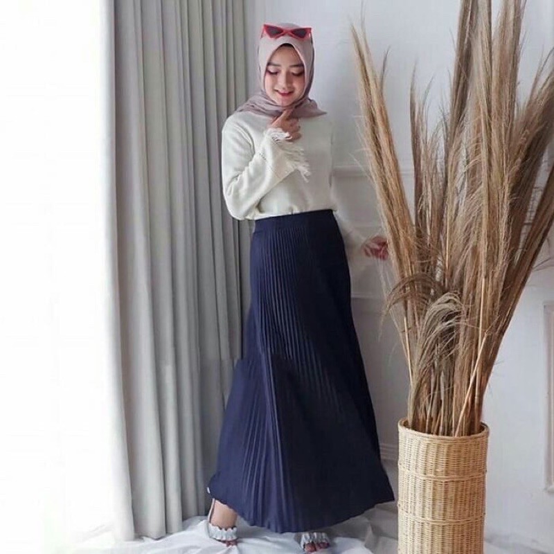 Rok plisket murah warna kumplit