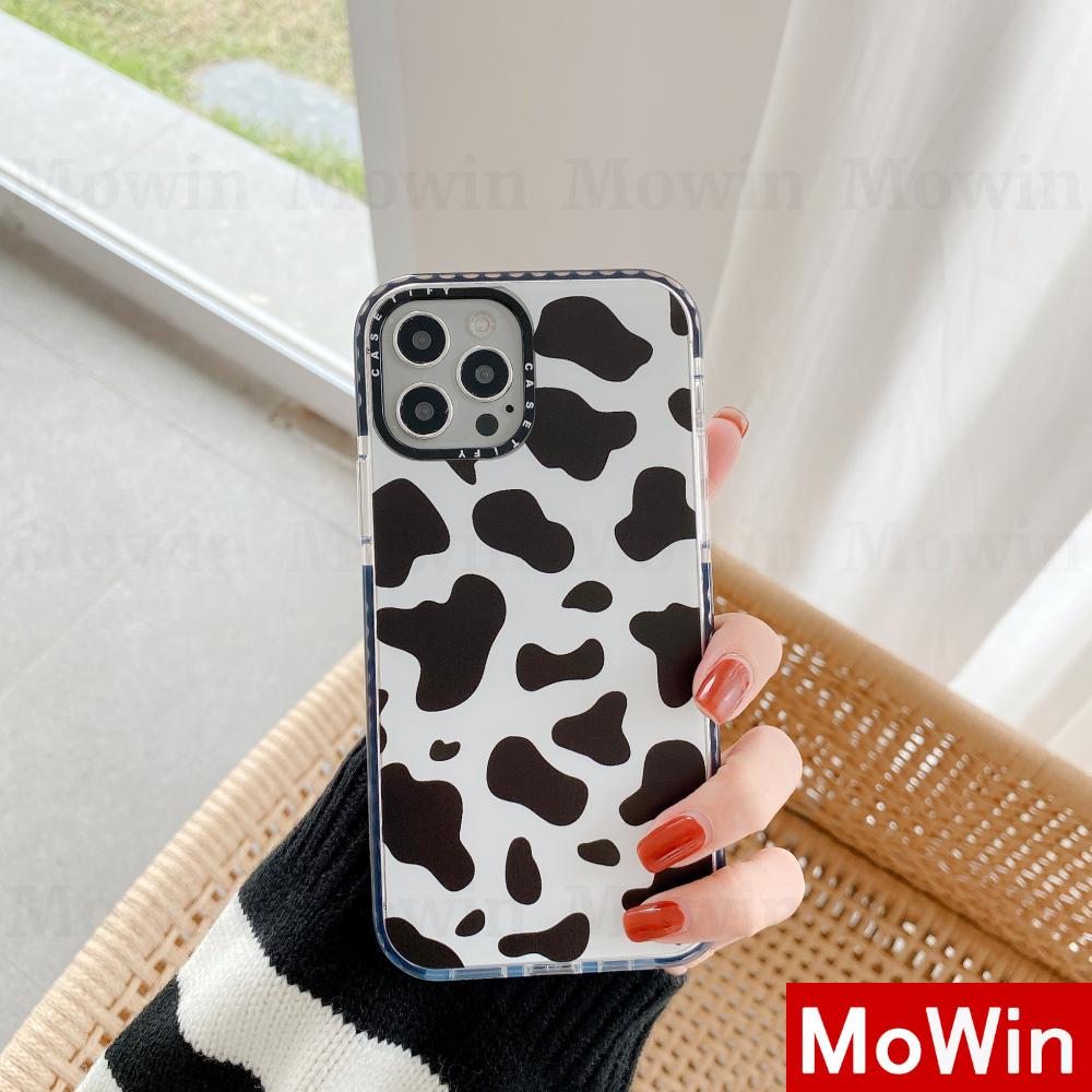 Mowin - iPhone Case Soft Case Clear TPU Thick Silicone Shockproof Cow Flower Black and White Simple Style For iPhone 12 Pro Max iphone 8plus 12 Pro 11 7 mini SE2020 7plus MAX Xr Max XS