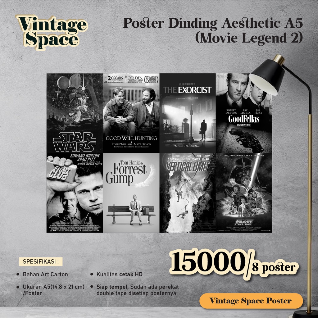 Poster Dinding A5 Movie Legend 1 / Poster Aesthetic A5 / Poster kamar