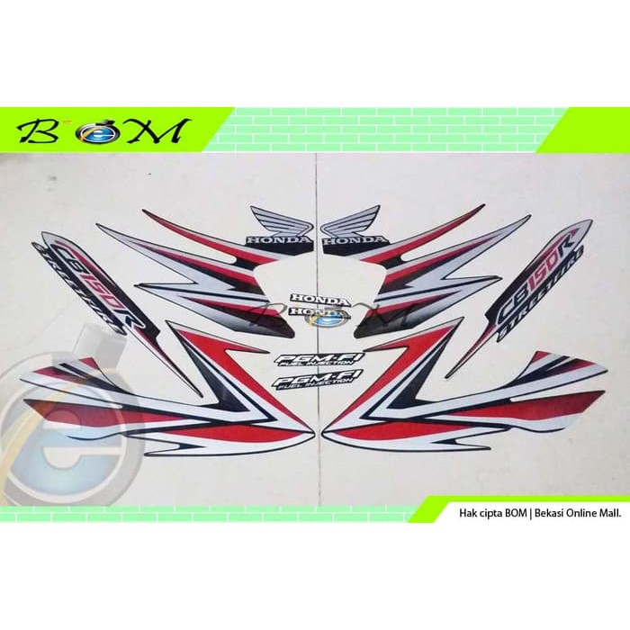 Striping Stiker Sticker Honda CB150r CB 150 R streetfire 2013 hitam